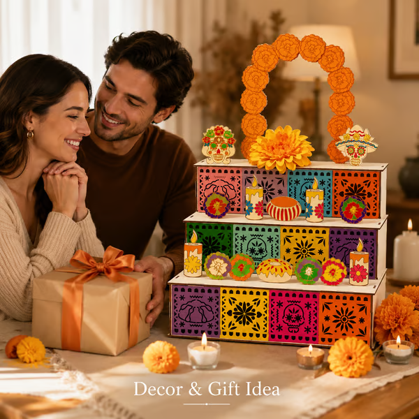 🔥Last Day 49% OFF -🎨Mexican Day of the Dead Wooden Altar Display