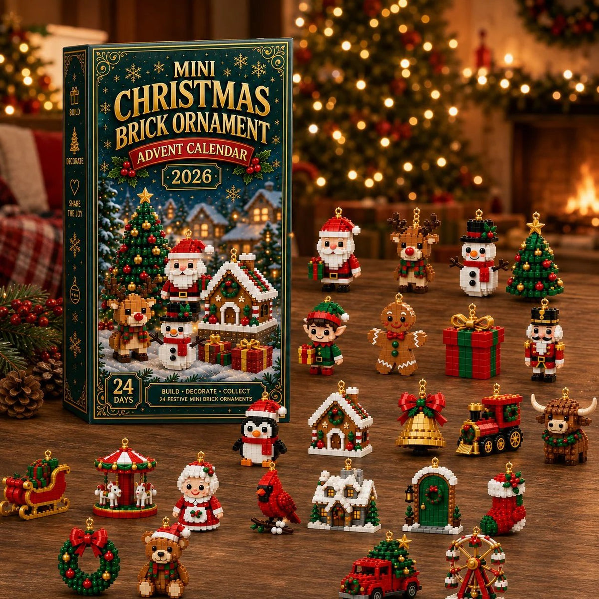 ⏳ Last day to save 50% – 🎄 24-Day Buildable Christmas Ornament Advent Calendar