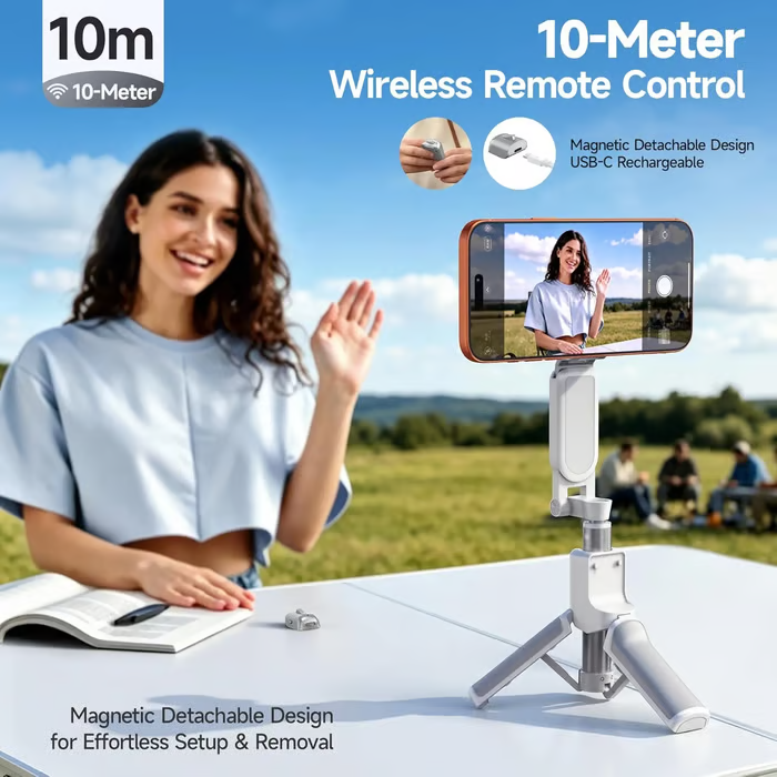 📸 WONEW Z3 Magnetic Selfie Stick Tripod — 🔍 Zoom & Focus Control · 🔄 360° Rotation · MagSafe Mount · Bluetooth Remote