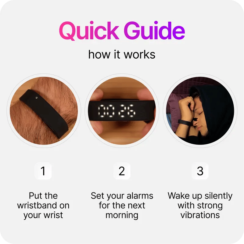 🔥 Last Day 50% OFF –⌚Silent Vibration Alarm Watch – Wake Up Without Disturbing Your Partner