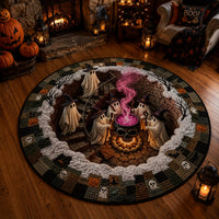 Halloween Rug Ghost Cauldron
