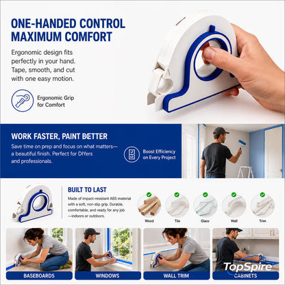 🔥 Last Day 50% OFF –TopSpire®High-efficiency Painter Masking Tape Applicator