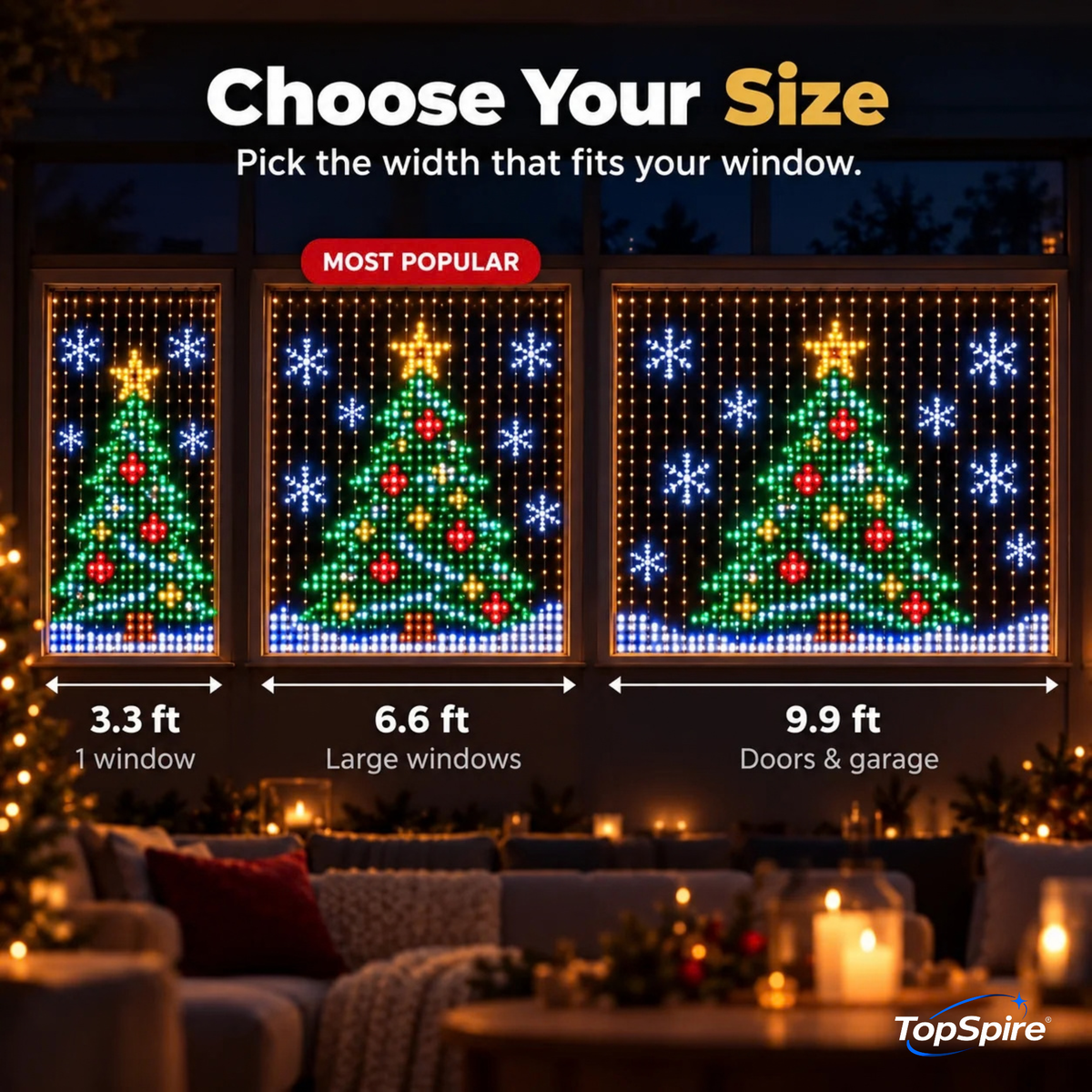 🔥 LAST DAY: 50% OFF —TopSpire®Smart Animated Christmas Lights