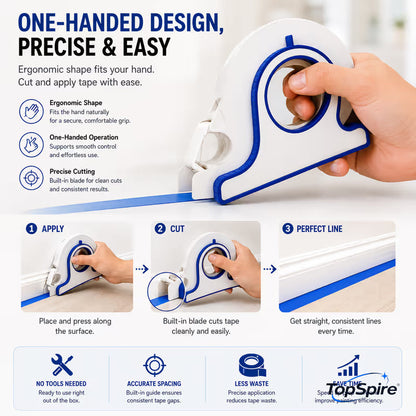 🔥 Last Day 50% OFF –TopSpire®High-efficiency Painter Masking Tape Applicator