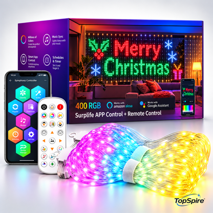 🔥 LAST DAY: 50% OFF —TopSpire®Smart Animated Christmas Lights
