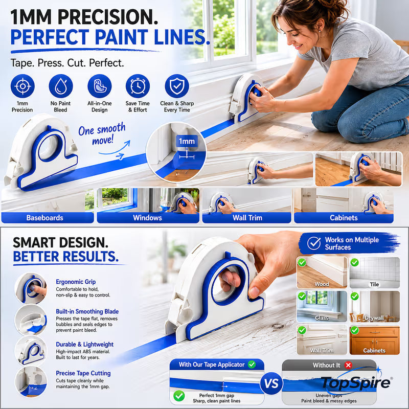 🔥 Last Day 50% OFF –TopSpire®High-efficiency Painter Masking Tape Applicator