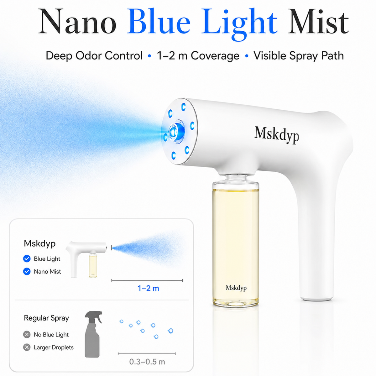 🌿Smart Blue Light Odor Eliminator – Bio-Enzyme Power for Pet Odors, Urine Stains & Fresh Indoor Air