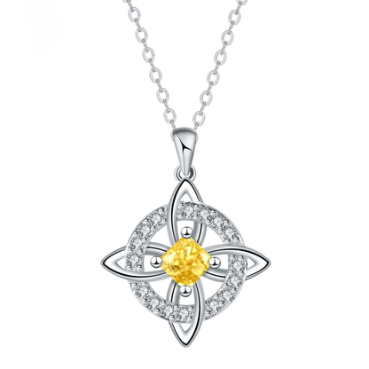 ✨Mystical Birthstone Witches Knot Necklace – Natural Crystal 🔮💞Protect Your Loved Ones