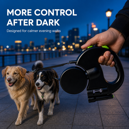 Mskdyp™ — Double retractable leash for 2 dogs