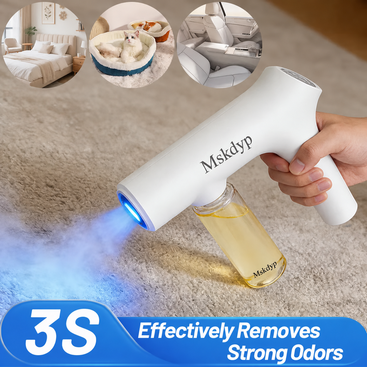 🌿Smart Blue Light Odor Eliminator – Bio-Enzyme Power for Pet Odors, Urine Stains & Fresh Indoor Air