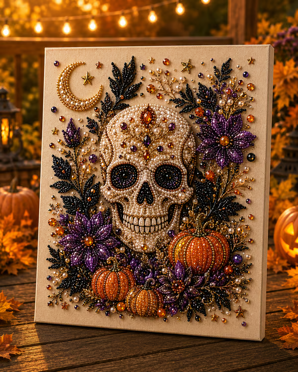 Halloween mantel display