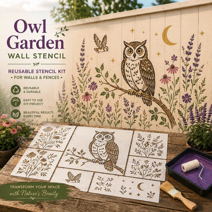 🔥Last Day 49% OFF - 🌿Garden Bloom Wall Stencil Kit | DIY Garden Painting Templates for Every Space