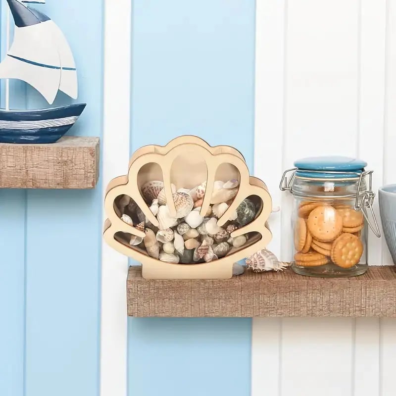 🌊 Ocean Memory Turtle Shadow Box – Coastal Seashell Display Keepsake for Beach Treasures &amp; Travel Memories