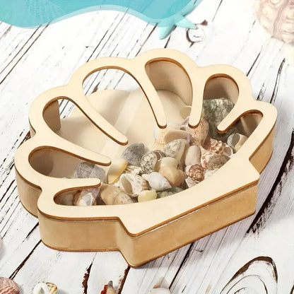 🌊 Ocean Memory Turtle Shadow Box – Coastal Seashell Display Keepsake for Beach Treasures &amp; Travel Memories