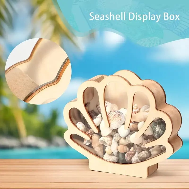 🌊 Ocean Memory Turtle Shadow Box – Coastal Seashell Display Keepsake for Beach Treasures &amp; Travel Memories