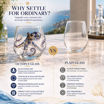 🔥Last Day 49% OFF-🌊Artisanal Blue Ringed Octopus Glassware