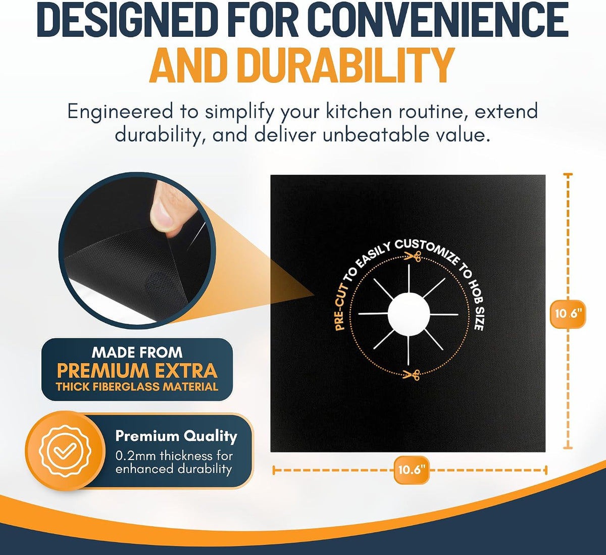 🔥 Last Day 50% OFF –🥘 Reusable Gas Stove Burner Liners♻️ (Set of 4)