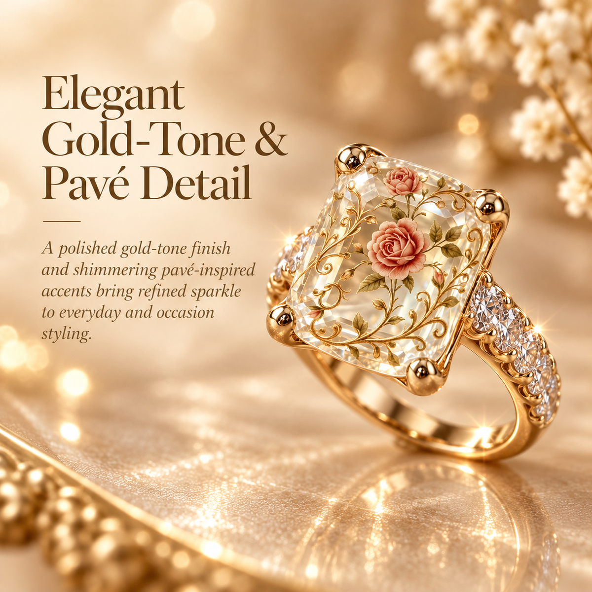 🔥 Last Day 50% OFF – 💍Vintage Rose Floral Ring