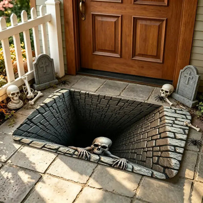 🔥 Last Day 50% OFF –❤️3D Halloween Optical Illusion Door Mat – Spooky Non-Slip Entryway Rug