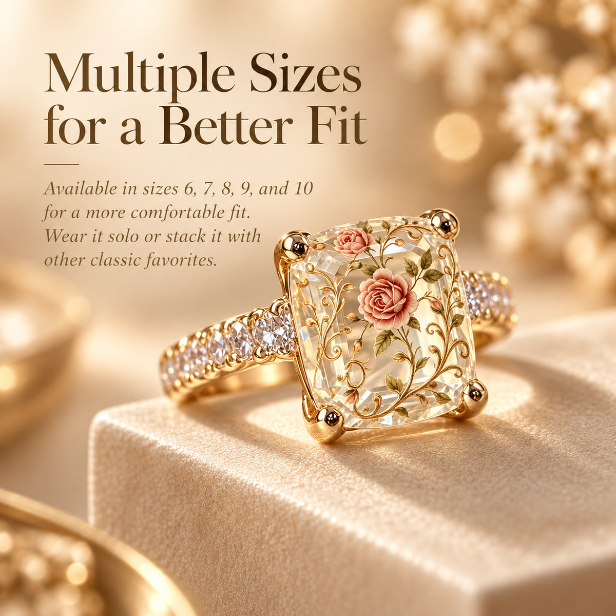 🔥 Last Day 50% OFF – 💍Vintage Rose Floral Ring