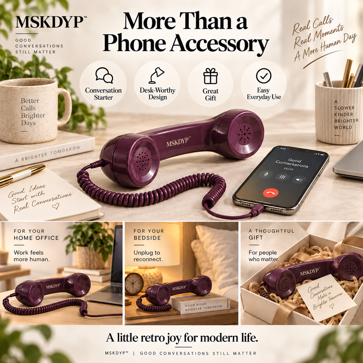 🔥 Last Day 50% OFF – MSKDYP™ Retro Corded Handset for Smartphones