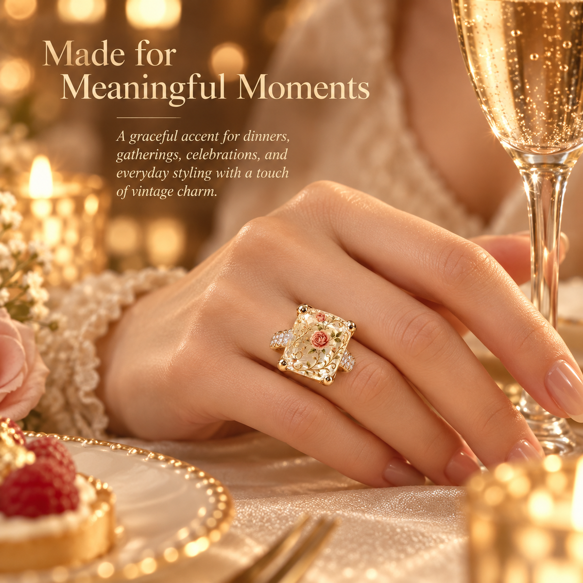 🔥 Last Day 50% OFF – 💍Vintage Rose Floral Ring