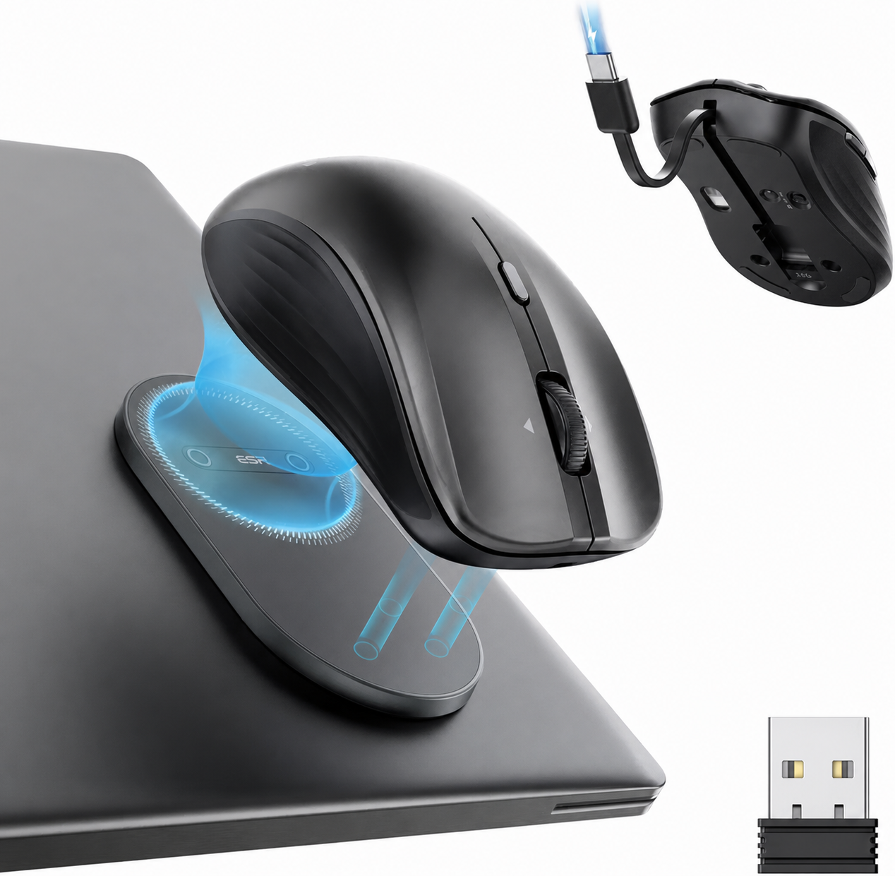 🔥 Last Day 49% OFF -🖱️ Snap-to-Carry Dual-Mode Wireless Mouse