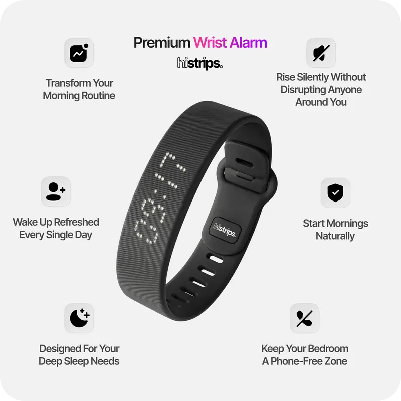 🔥 Last Day 50% OFF –⌚Silent Vibration Alarm Watch – Wake Up Without Disturbing Your Partner