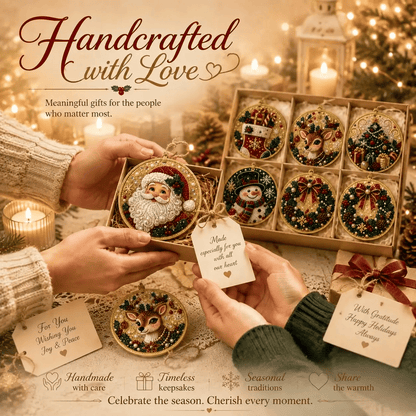 🔥Only $17.99 Last Day Promotion!🎄Christmas DIY Diamond Painting Ornaments Kit (6 PCS)🎅