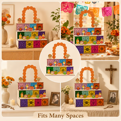 🔥Last Day 49% OFF -🎨Mexican Day of the Dead Wooden Altar Display