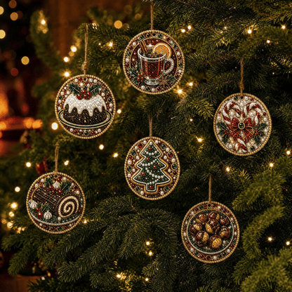 🔥Only $17.99 Last Day Promotion!🎄Christmas DIY Diamond Painting Ornaments Kit (6 PCS)🎅