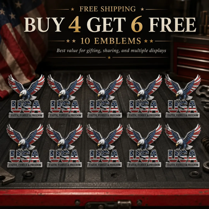 ★USA Faith, Family &amp; Freedom★ Metal Car Emblem