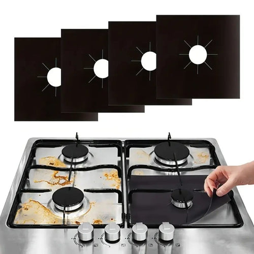 🔥 Last Day 50% OFF –🥘 Reusable Gas Stove Burner Liners♻️ (Set of 4)