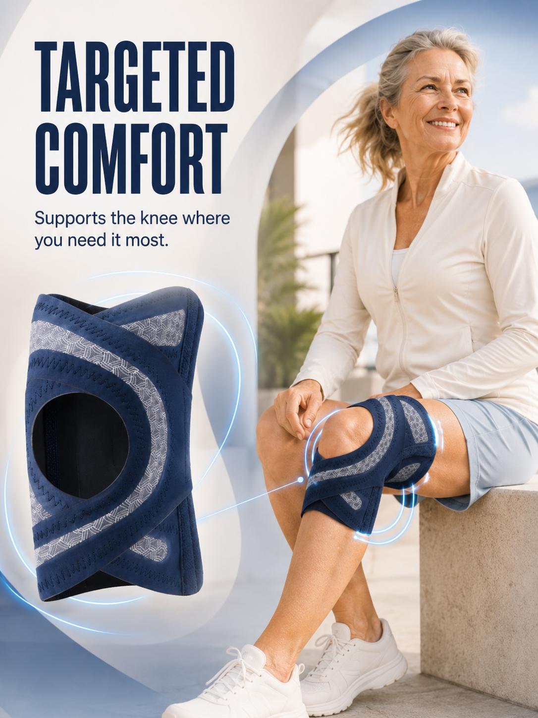 🔥Last Day 50% OFF - 🦵 4-Spring Open-Patella Knee Brace – Adjustable Compression & Side Support
