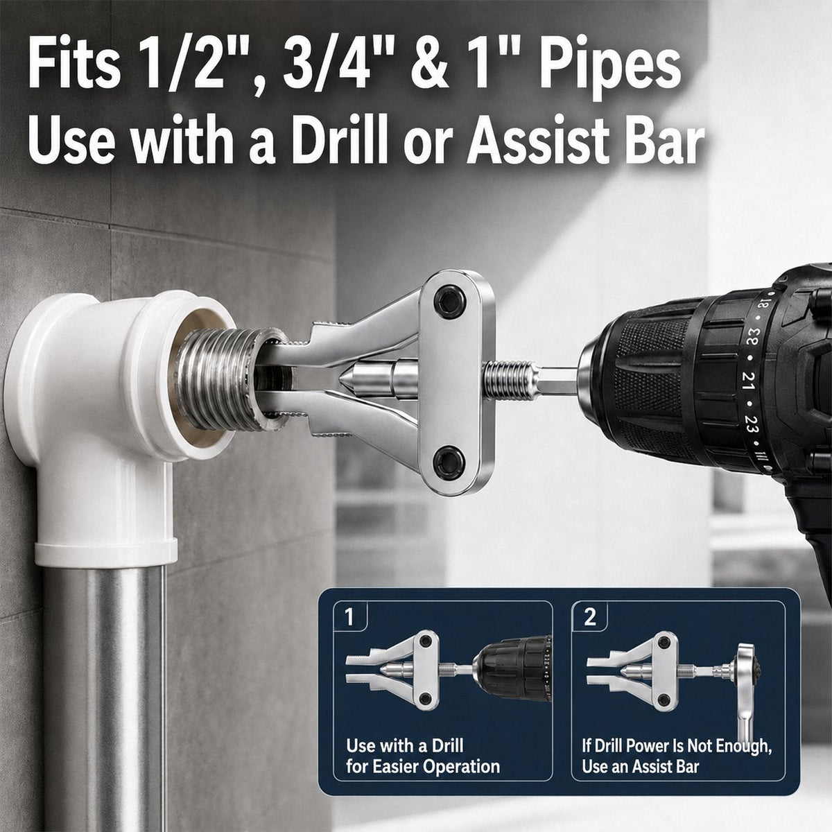 🔥 Last Day 50% OFF – 🛠️ Drill-Powered Broken Pipe Extractor