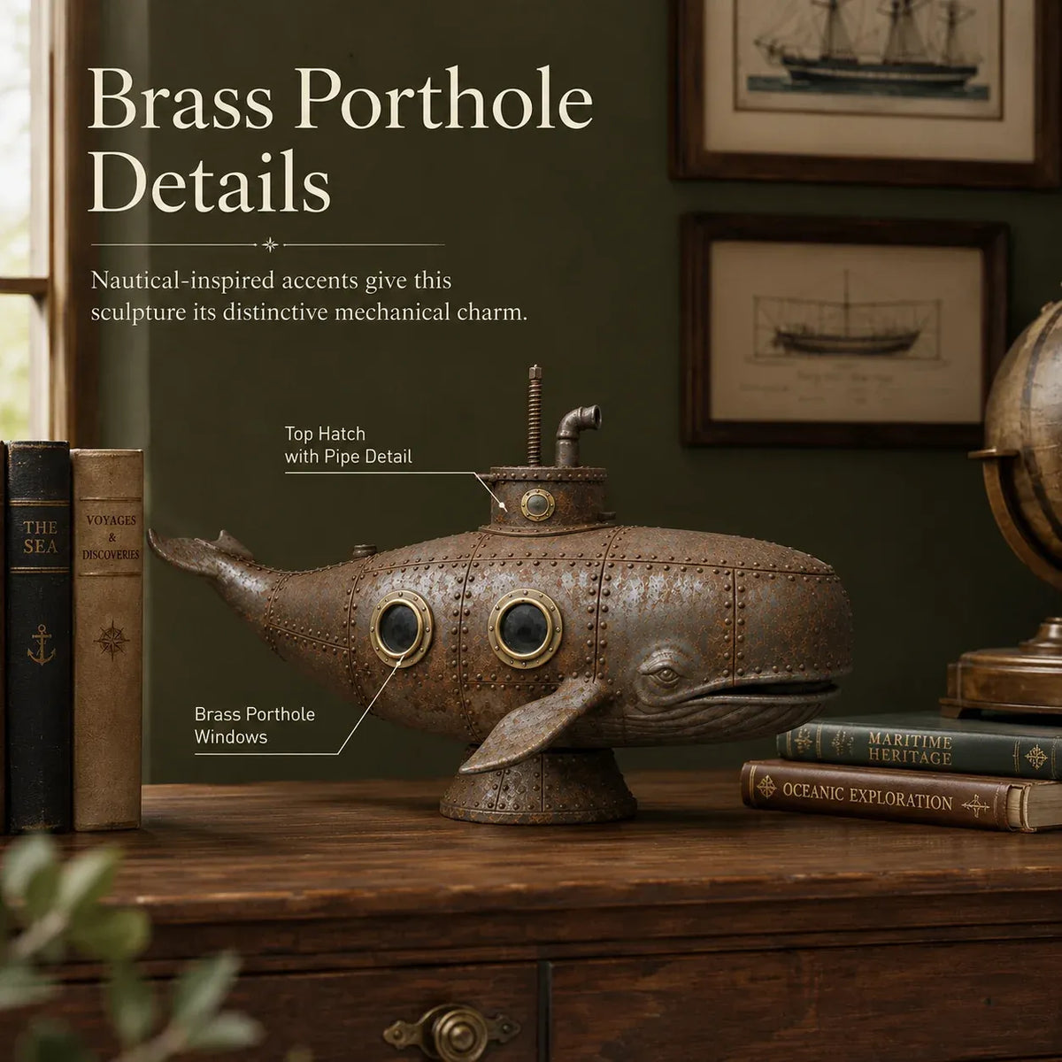 🔥 Last Day 50% OFF –🐳Vintage Mechanical Whale Sculpture