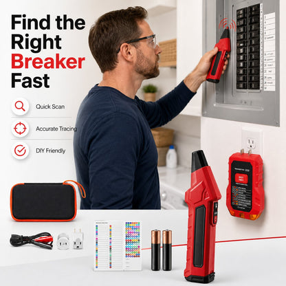 ⚡ Portable Circuit Breaker Finder &amp; GFCI Tester Kit – 4-Adapter Electrical Tracing Tool 🧰