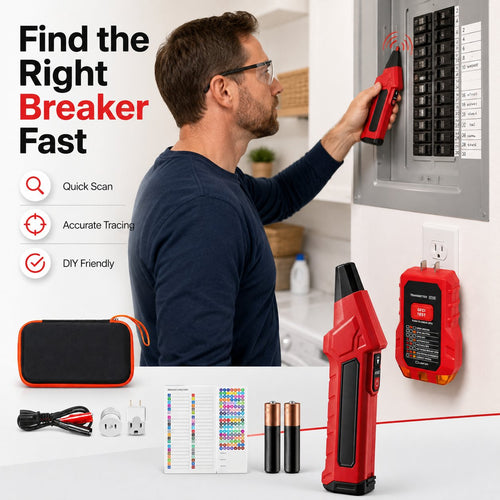⚡ Portable Circuit Breaker Finder &amp; GFCI Tester Kit – 4-Adapter Electrical Tracing Tool 🧰