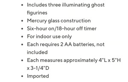 🔥Hot Sale Promotion 49% OFF🎁Set of 3 Illuminated Mercury Glass Ghosts by Flumyr