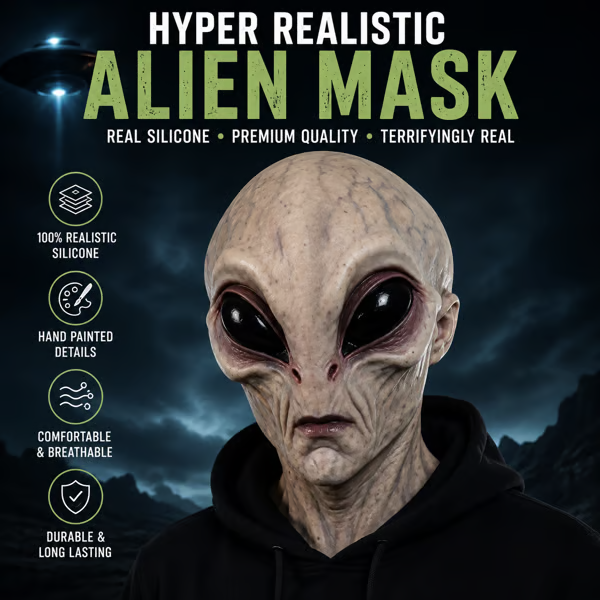 Ultra-realistic alien silicone mask