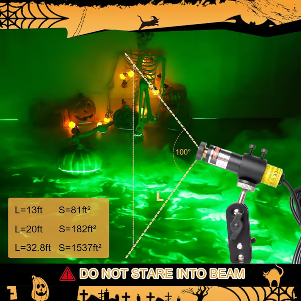 👻Green Laser Swamp Light Set | 360° Adjustable | Spooky Atmosphere Creator