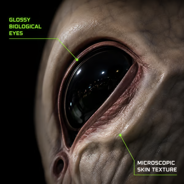 Alien mask side detail