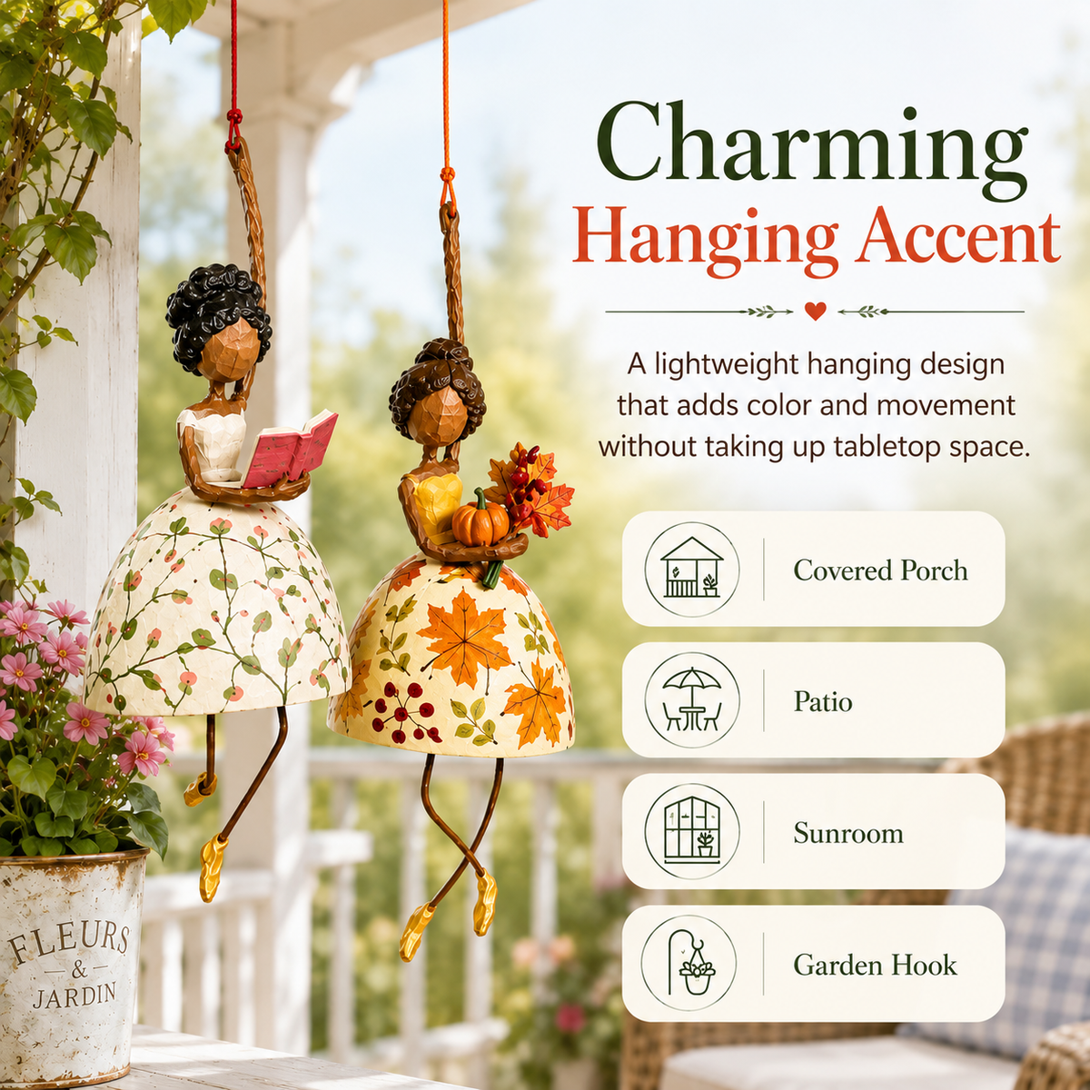 🔥 Last Day 50% OFF –🌈Whimsical Dancing Lady Hanging Ornament