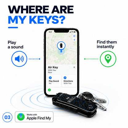 🔥 Last Day 50% OFF –🔑Apple Find My Smart Key Organizer – Compact Trackable Key Holder
