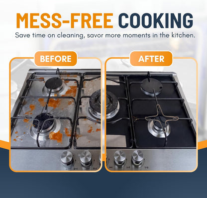 🔥 Last Day 50% OFF –🥘 Reusable Gas Stove Burner Liners♻️ (Set of 4)