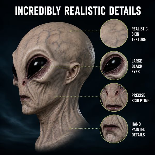 Alien mask facial detail