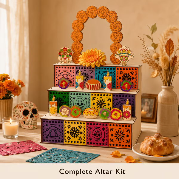 🔥Last Day 49% OFF -🎨Mexican Day of the Dead Wooden Altar Display