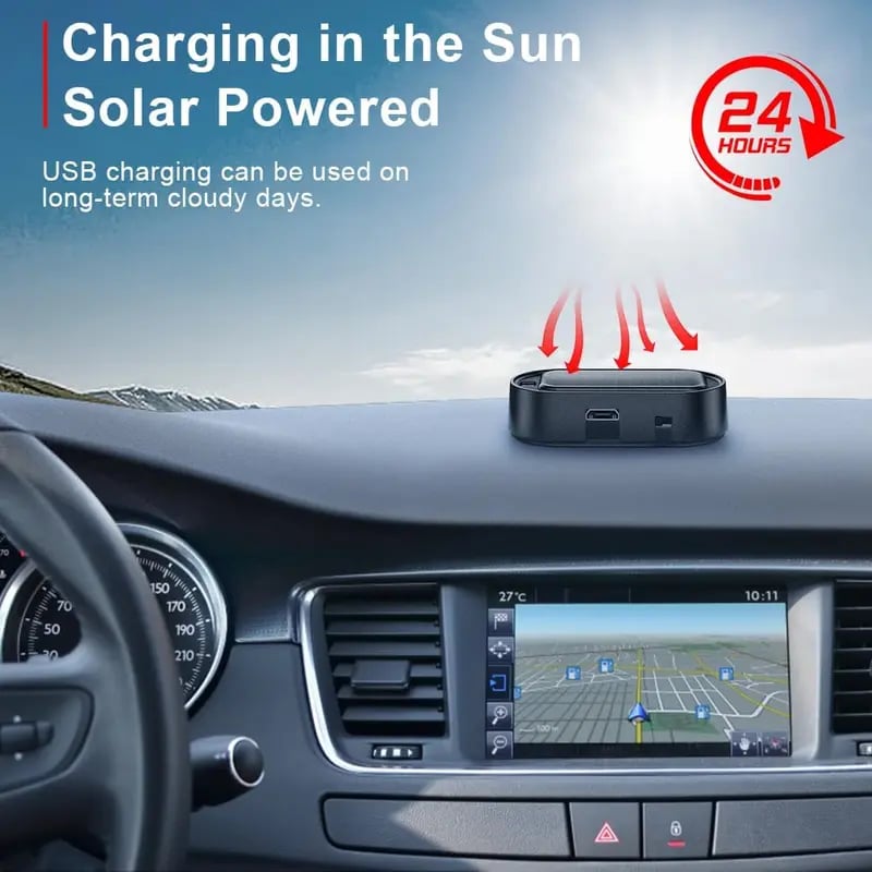 Solar Powered Fake Car Alarm Light, Auto Light Sensor LED Simulated Security Warning Flashing Light - image 3