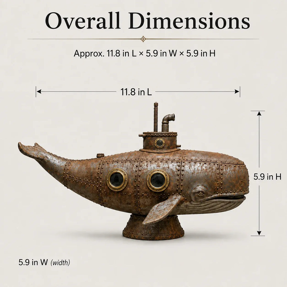 🔥 Last Day 50% OFF –🐳Vintage Mechanical Whale Sculpture