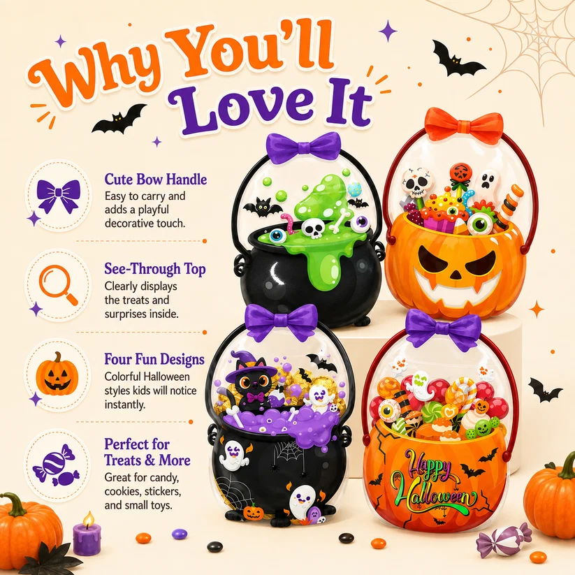 🔥 Last Day 50% OFF – 🎃Cute & Spooky Resealable Candy Treat Bags-30PCS